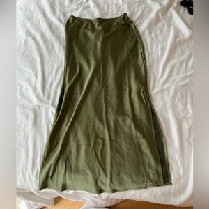 Silk long skirt